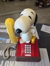 Vintage Peanuts 'The Snoopy and Woodstock Phone' Push Button 1976 - TESTED, READ