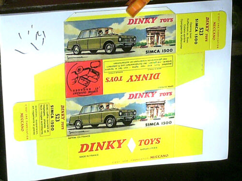REPLIQUE  BOITE SIMCA 1500 DINKY TOYS 1965 - Picture 1 of 1