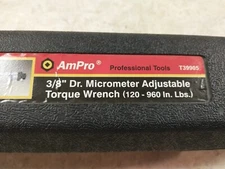 AmPro 3/8” Adjustable Micrometer Torque Wrench (120 - 960 In. Lbs.) Model T39905