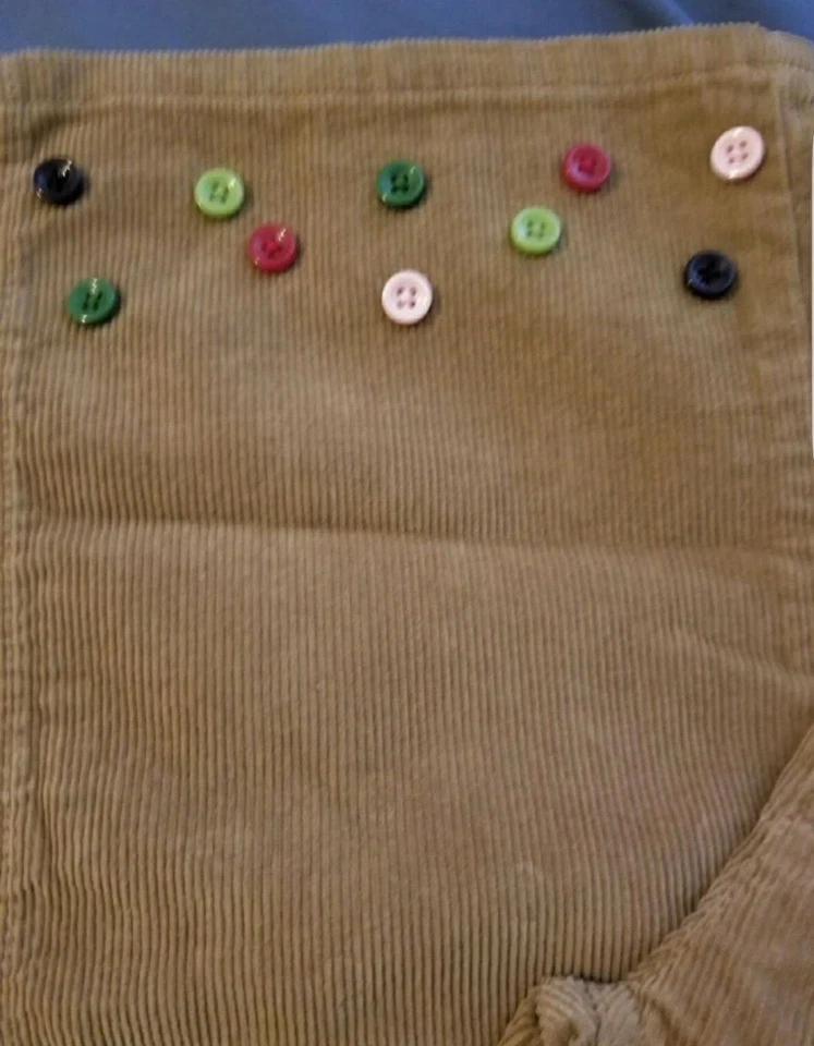 全新 复古 Gymboree 女孩冬季裤子 尺寸 12 Pugs & Kisses 灯芯绒 — 第 3/4 张图片