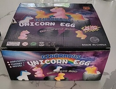 Box of 12 - Unicorn Magic Growing Egg Pet Toy Watch It Grow!