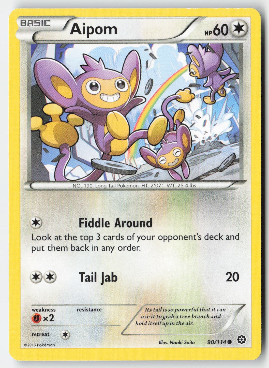 Pokemon - Aipom #90/114 - STS Common