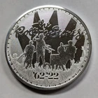 NEW  1 OZ SILVER ROUND .REVERSE PROOF ROLLING STONES  999. PURE SILVER LQQK