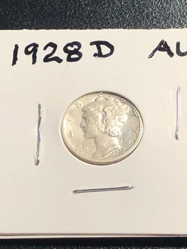 1928 D Mercury Dime AU Condition