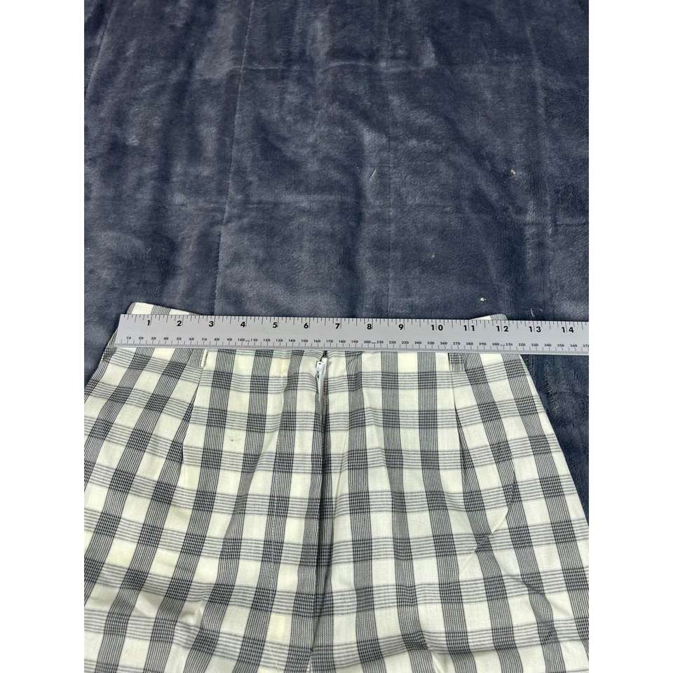 Carol Brent Plaid Shorts Vintage High Waist Side Button Closure Size 12 - Image 4 of 4
