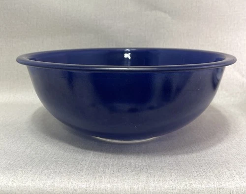 Vintage PYREX 326 Cobalt Blue Clear Bottom Mixing Bowl 11 Inch
