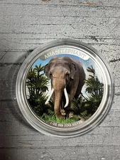 2023 Cambodia 1 oz Silver Asian Elephant Colored Coin Mintage of only 2000