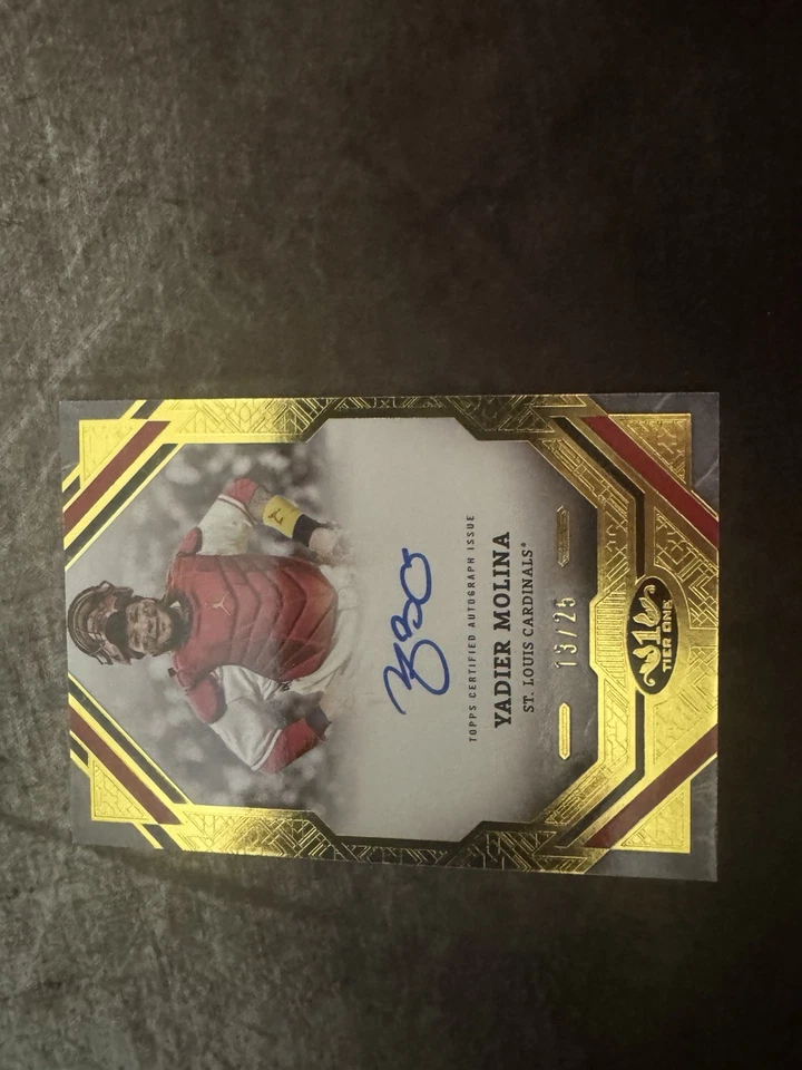 2025 Tiers Top One Yadier Molina On Card Auto 13/25 - Image 2 of 4