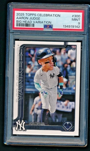 2025 Topps Celebration #300 Aaron Judge Big Head Variation PSA 9