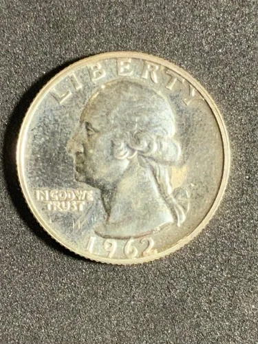 Uncirculated Proof 1962 Philadelphia Mint Silver Washington Quarter