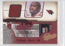 2002 Fleer Authentix Jersey Authentix Ripped Thomas Jones #JA-TJ 0b3