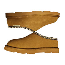 Bearpaw Beau Slippers Mens US 8 Brown Upper Cow Suede Waterproof Comfort Slip On