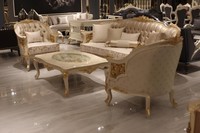 Luxus Sofagarnitur Set Wohnzimmer Sofa Set Sofagarnitur 3+1+1+Couchtisch
