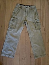 Unionbay Baggy Cargo Pants Men 30x32 Tan Wide Leg Skater Vintage