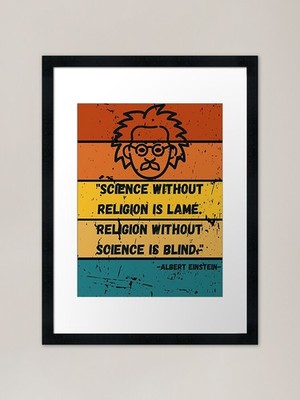 Albert Einstein Zitat Gerahmte Kunst Pr Gerahmtes Wandbild Poster Leinwanddruck Bild