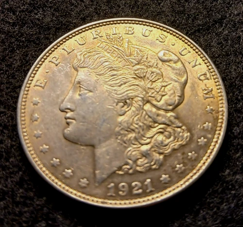 1921-P Morgan Silver Dollar in nice Extra Fine to About uncirculated