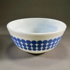 Vintage Pyrex Blue Dots Mixing Bowl #403 (2.5 Qt) MCM Milk Glass