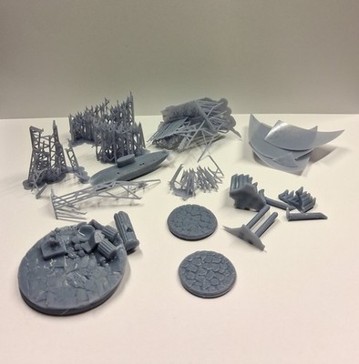 20pc Submarine & Temple Resin Misprints, Fantasy Sci-Fi Terrain Kitbash Lot 