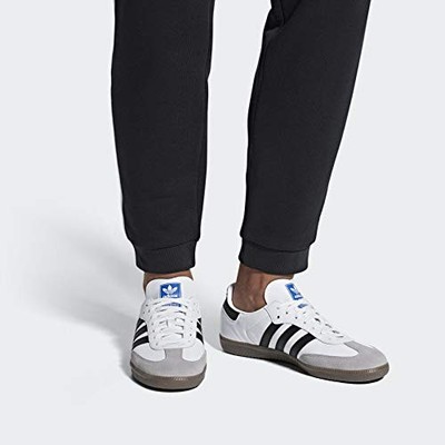 B75806 ADIDAS MEN'S SAMBA OG SNEAKERS BLACK/WHITE/GRANITE SIZE 9.5