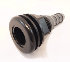 Lifegard Aquatics 1-Inch Slip Bulkhead Fit Kit with Insert, Black