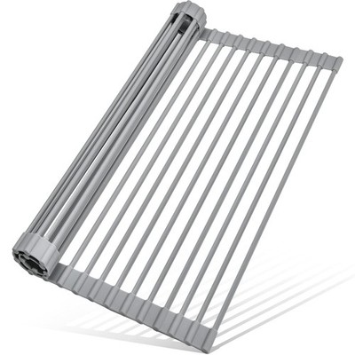 Roll Up Dish Drying Rack, Over The Sink Dish Rack Foldable, Heat-Resistant, A...