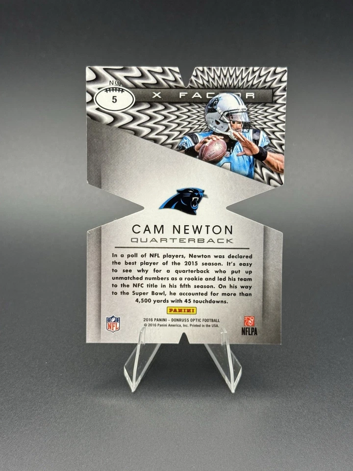 2016 Donruss Optic - X-Factor Cam Newton #5 - Image 4 of 4