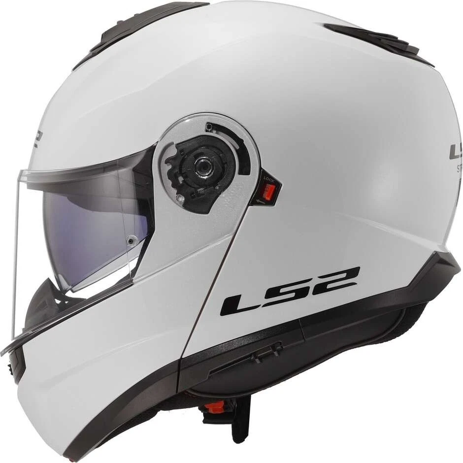 LS2 CASCO MOTO MODULARE FF908 STROBE 2 GLOSS WHITE 2206 - Immagine 2 di 4