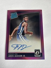 2018-19 Donruss Optic JAREN JACKSON JR. Pink Holo /25 On-Card AUTO * RC