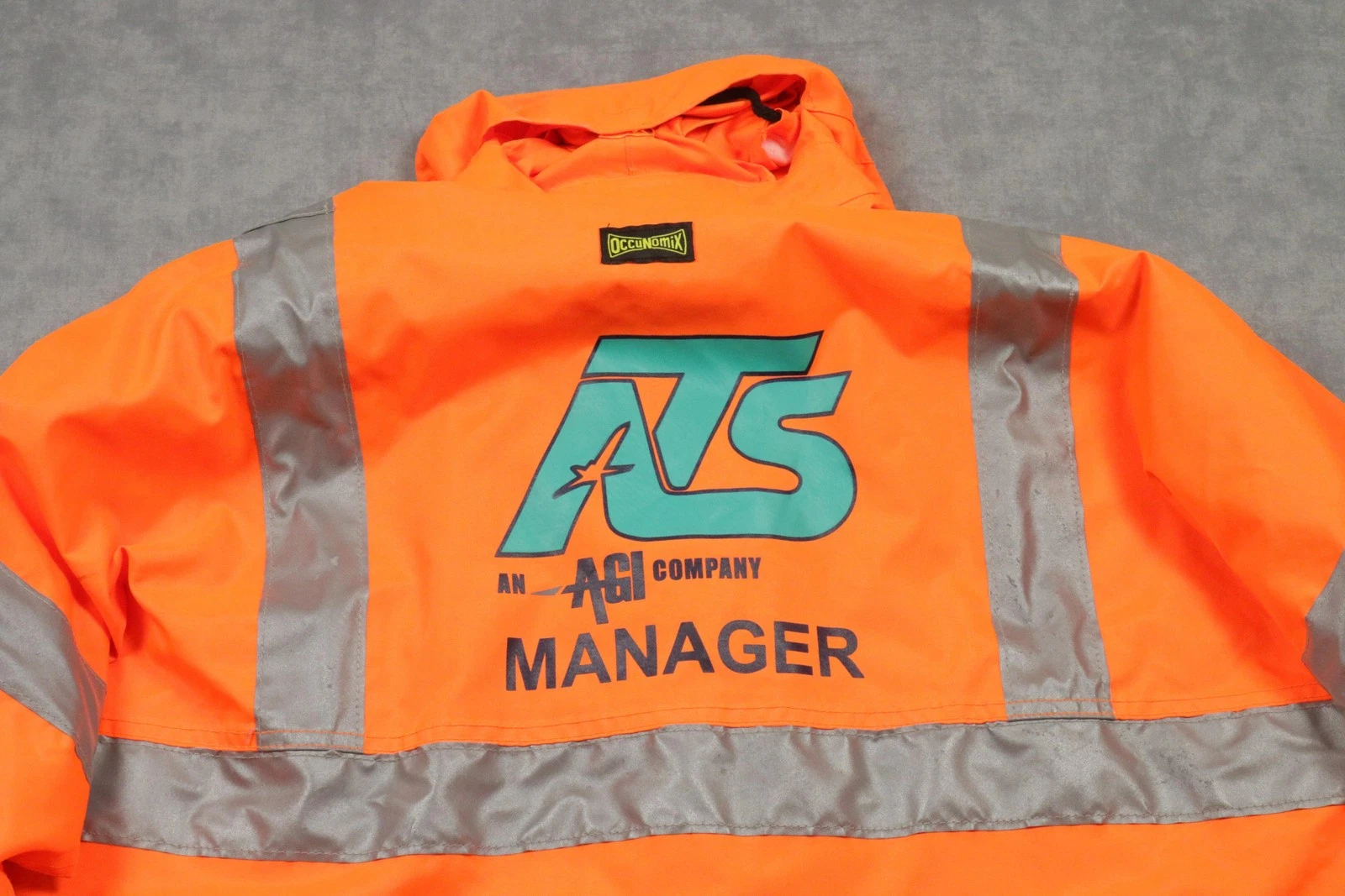 OccuNomix Coat Mens XL Orange Hi Vis Reflective Waterproof Rain Class 3 LUX-TJFS - product detail image 8