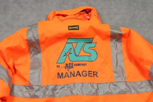OccuNomix Coat Mens XL Orange Hi Vis Reflective Waterproof Rain Class 3 LUX-TJFS image 8