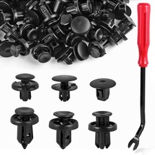 Xislet 130PCS Honda Fender Liner Clips, 6 in 1 Honda Clips 90682-SEA-003, Bumper