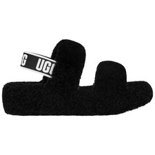 UGG Oh Fluffita Slingback Platform Sandals Black Size 9