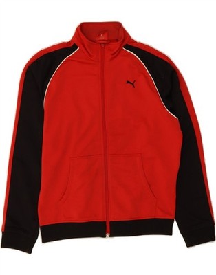 Puma Jungen Trainingsanzug Oberteil Jacke 13-14 Jahre rot Colourblock Polyester CU02