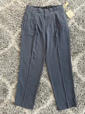 Tommy Bahama Men’s The Fishbone Relax Fit 100% Silk Pants Size 38 Gray