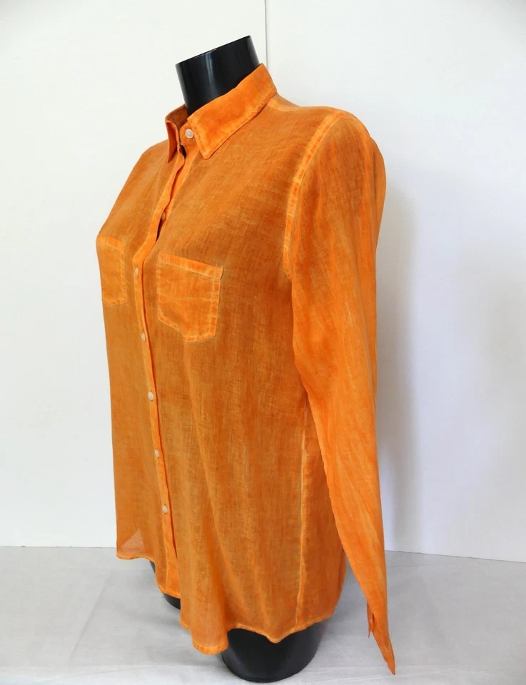 Chemisier fin TERRE ROUGE, orange, Taille L, TBE - Photo 2/4