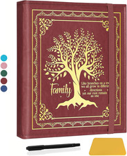 Family Tree Magnetic Self-Stick Page Photo Album for 3X5 4X6 5X7 6X8 Pictures DI