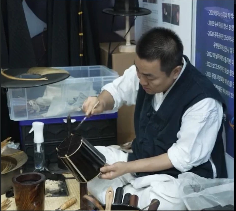 Luielle Plegable Coreano Tradicional Sombrero Gat - Cosplay y Accesorio de Moda Foto 3 de 4