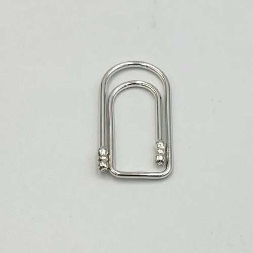 Design Unico Soldi Clip-Free Personalizzato Inciso Disponibile -14K Oro Bianco - Foto 4 di 6