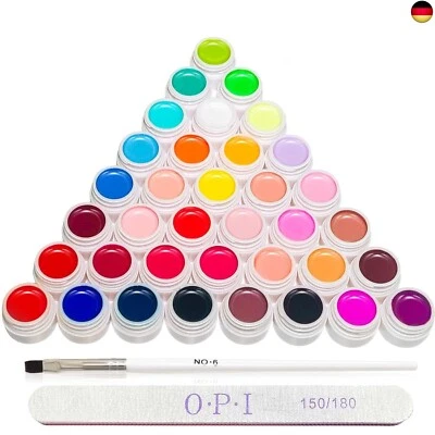 MARKE ROKRIST 36 Farben UV Nagellack Set, Nagel Gel Farbgel mit 1 Nail Pinsel für Gelnägel, G
