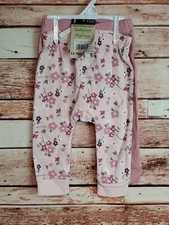 Gerber Baby Girl 2 Pair Floral Organic Cotton Pants Bottoms Size 6-9M NEW