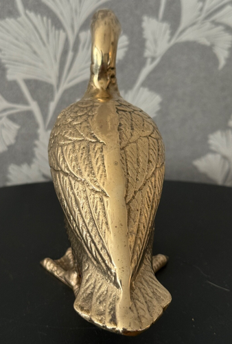 VINTAGE MESSING ENTE FIGUR SKULPTUR ORNAMENT - Bild 4 von 8