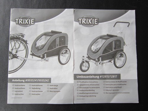 Trixie Fahrradanhänger Größe L Türkis/schwarz incl Jogger Umbausatz - Bild 10 von 11