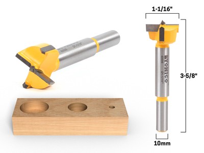 1-1//2/" Diameter Carbide Forstner Drill Bit 10mm Shank Yonico 43044C