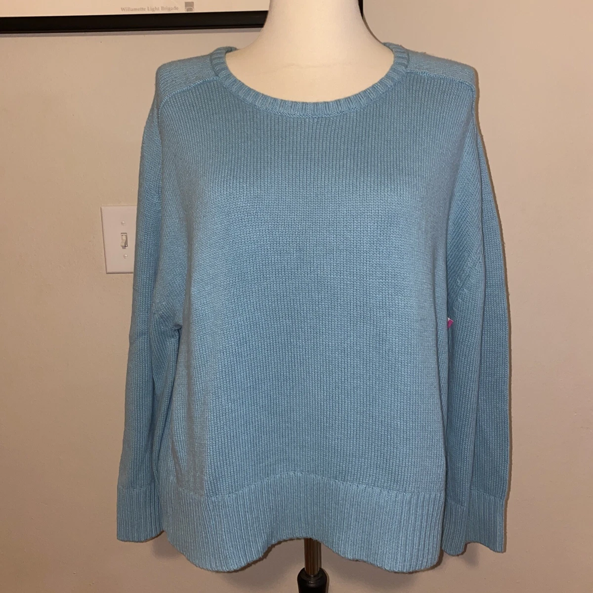 Treasure Bond Women s Crewneck Sweater Blue Size XL eBay