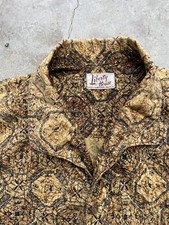 Vintage 50s Liberty House Waikiki Nani Hawaii Wood Buttons Hawaiian Shirt Aloha