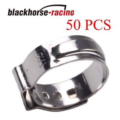 50X  1/2   PEX Clamp Cinch Rings Crimp Pinch Fittings 304 Stainless Steel
