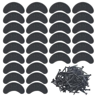 30 Pcs Heel Plates Rubber Tips Sole Heel Taps Repair Pad Replacement