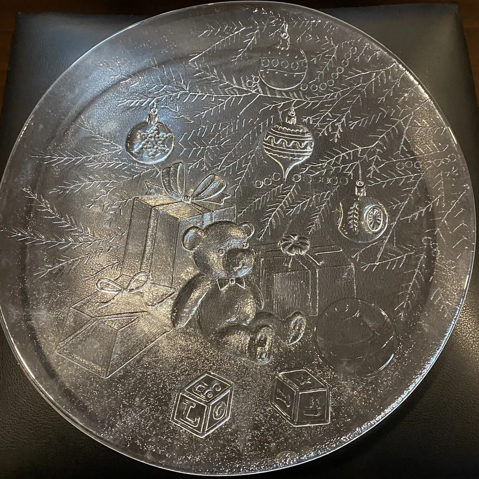 Christmas Teddy Bear Party  Platter, 12 3/4" Celebrate Baby’s 1st Christmas  - Image 2 of 4