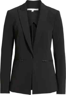 NEW Veronica Beard Bi-Stretch Scuba Jacket in Black - size 00 #SJ2389