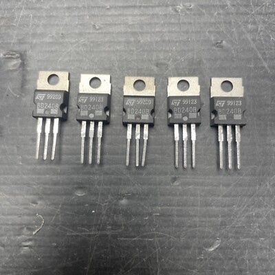 5 Stück ST Microelectronics BD240B, Si-PNP Transistor, TO-220, NOS (KL25-24-2)